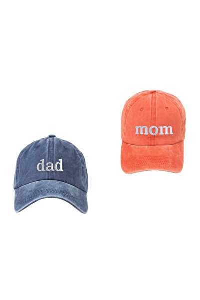 Generic Brand Dad & Mom Set of 2 Washable Baseball Caps