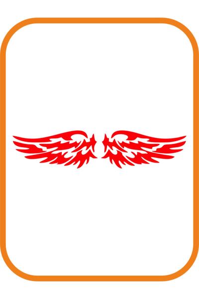 Teknotik Wing Logo Auto Sticker 30X7 cm Red