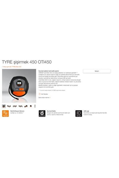 Osram Lastık Sısırme Kompresöru Dıjıtal Gosterge Led Isıklı 3,5 Dk Sısırme Su...