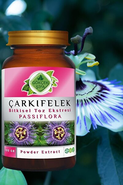 Gökçek Şifa Passiflora (çarkıfelek) Toz Ekstresi 100 Gr. Cam Kavanoz