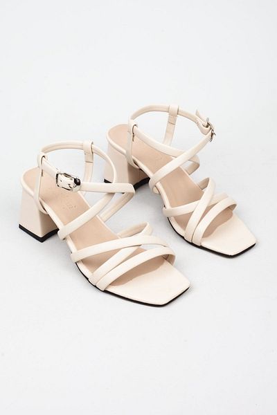 Adım Adım Women's Beige Color Heeled Sandals