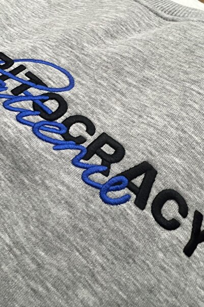 gothamvibes Чоловіча футболка Oversize Gri Sweatshirt