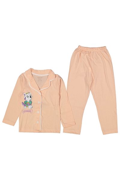 UMKEM Girl Boy 4/6 Years Old Dog Printed Buttoned Pajamas Set