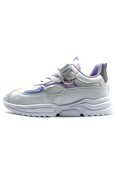 Cool Pantofi sport casual pentru fete alb-platină