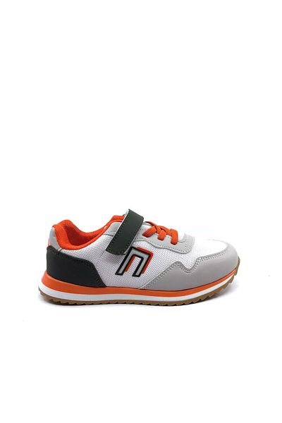 Cool Pantofi sport casual pentru băiat alb-portocaliu Praga