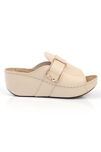 Capone Outfitters Anatomická mäkká pohodlná podrážka materské papuče na klinovom podpätku