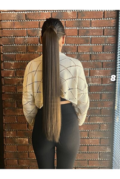 Suzan Peruk Ανοιχτό καφέ ίσιο αλόγο με φουλάρι