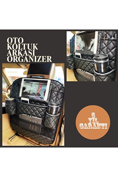 gönen deri Oto Koltuk Arkası Organızer + Kalemlık + 5 Yıl Garantı