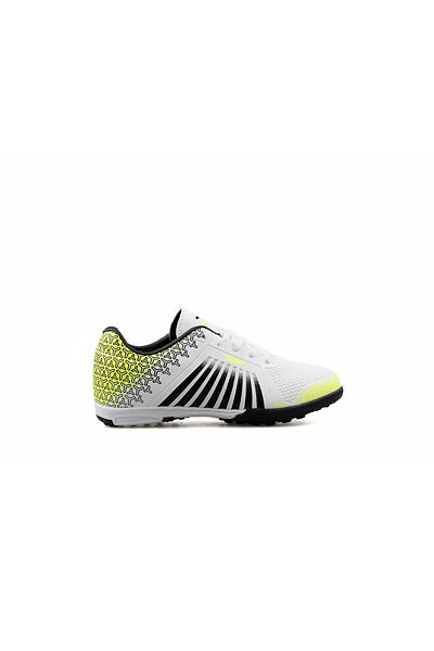 Jump 28378 Children's White Green Detailed Lace Up Football Shoes
