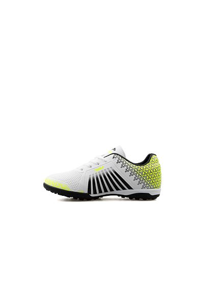 Jump 28378 Children's White Green Detailed Lace Up Football Shoes