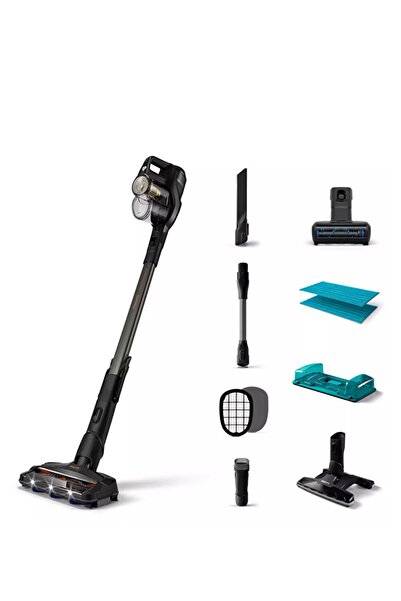 Philips Xc8349/01 Aqua Plus Titanyum Siyahı Kablosuz Şarjlı Dikey Süpürge