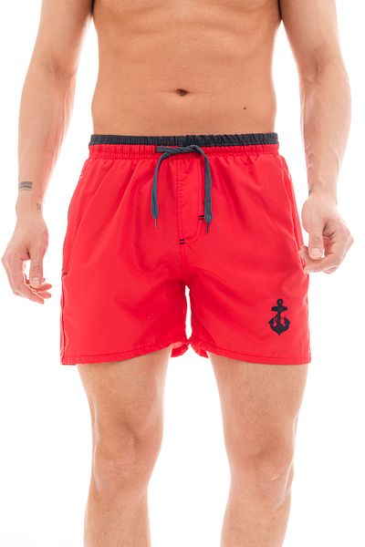 Eke Tekstil Ανδρικό μαγιό Basic Standard Size Anchor με μοτίβο τσέπης μαγιό