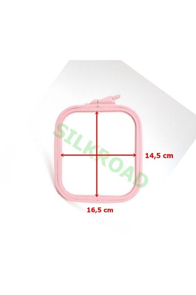 Nurge Pembe Renk Plastik Kare Kasnak 4 Lü Set