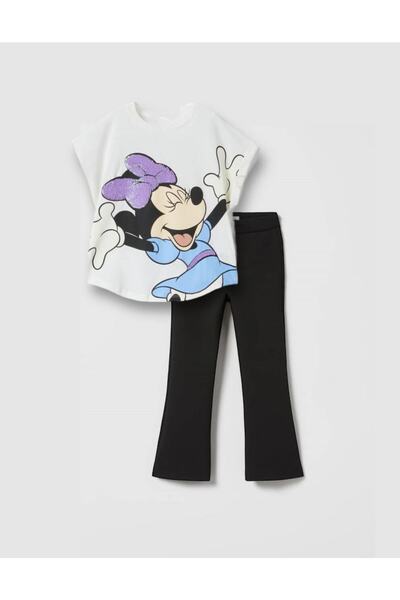 hira kids collection Mickey Mouse Štampano majica i kombinezon sa zvonastim n...
