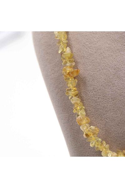 MYTAKIAĞACIMFH Citrine Stone Unshaped Broken Stone Necklace Bracelet Set (with Chain Extension)
