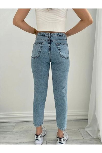 SANTA BELLA Pantaloni de damă Jili albastru deschis Snow Boyfriend Jean Colorfast Power Lycra