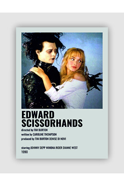 fırsatlar diyarı Edward Scissorhands Film Info Card Bilgi Kartı Duvar Posteri