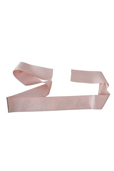 booddie Bride To Be Pink Silver Jewelled Sash