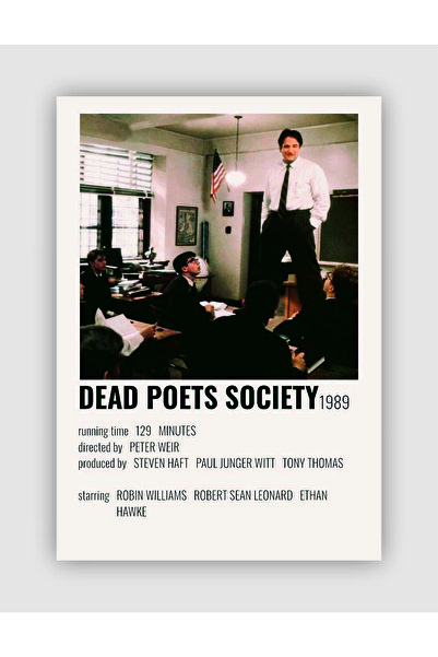 fırsatlar diyarı Dead Poets Society Film Info Card Bilgi Kartı Duvar Posteri