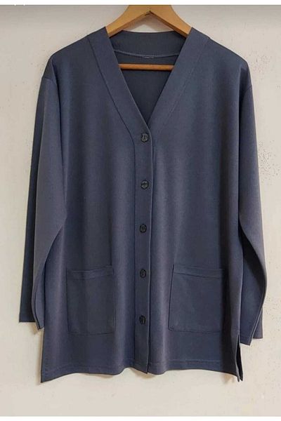 Barss Fashıon Mother's Day Special Short Mom Combed Cotton Cardigan