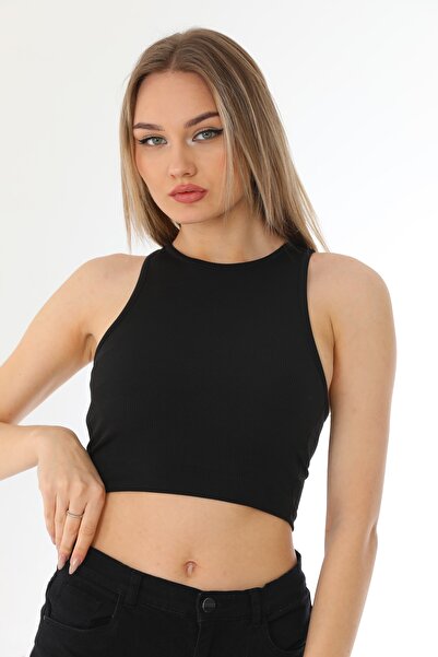 TLG Kadın Halter Yaka Crop Atlet