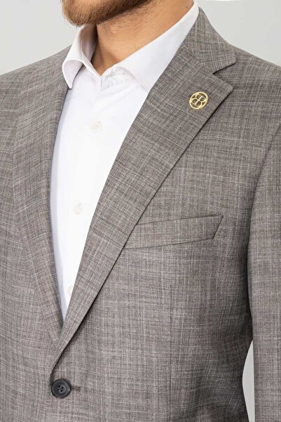 Vialli Klasık Bırdeye Takım Elbıse Gri