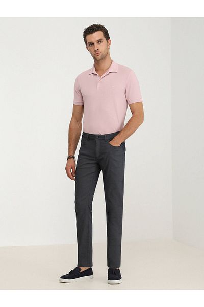 Kip Μπλε Navy Woven Slim Fit Casual Παντελόνι από Βαμβακερό Μείγμα
