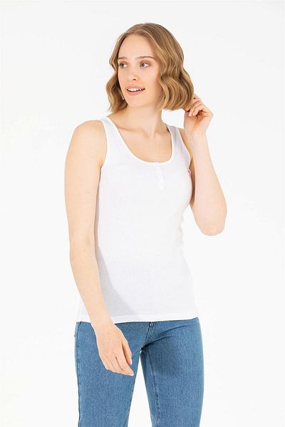 U.S. Polo Assn. Tricou de bază cu gât roșu pentru femei