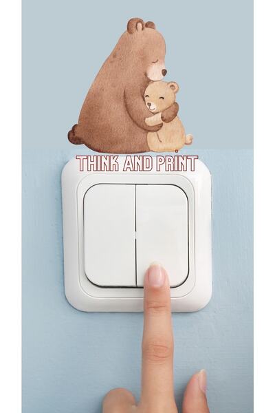 Think And Print Αυτοκόλλητο για παιδικό δωμάτιο, Σετ αυτοκόλλητων τοίχου με α...