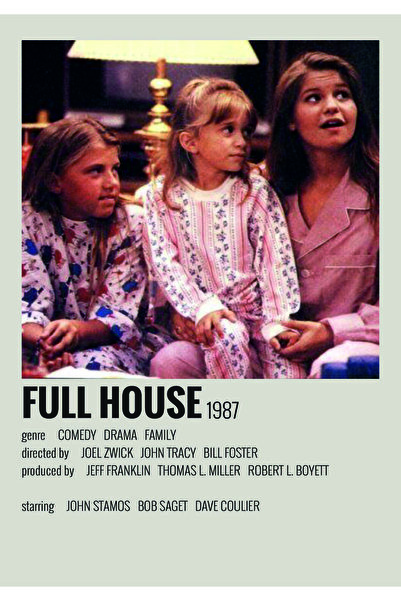 fırsatlar diyarı Full House Film Info Card Bilgi Kartı Duvar Posteri
