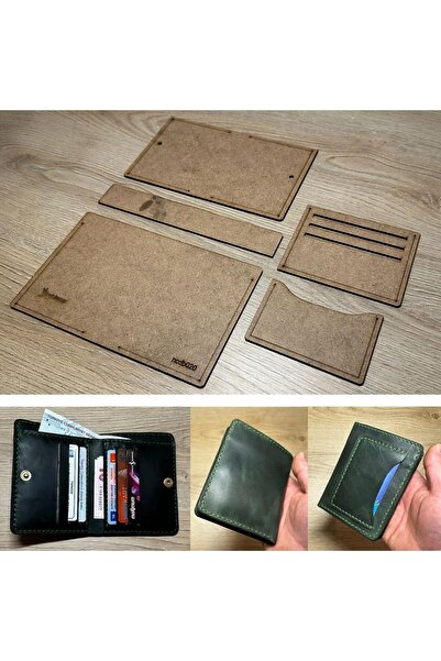 ipekbazaar Ib020 Deri Hobi Dikey Cüzdan Kartlık Kalıbı 5 Parça Kalıp Ib020