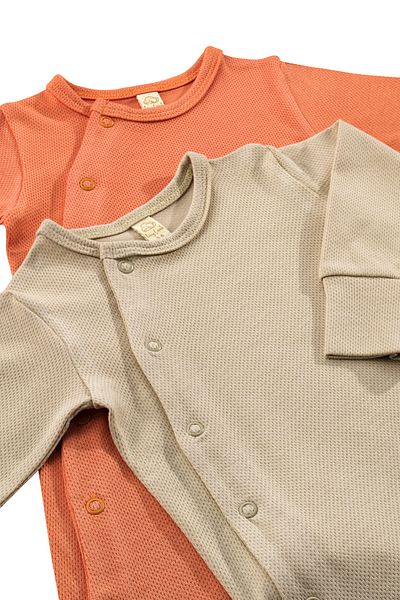 tinylamb Candy Unisex 2 Piece Organic Cotton Baby and Kids Rompers Set of 2