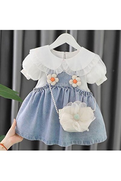 MUMİKİDS Girl's Shirt Jeans Gilet Combination (Bag Not Included)