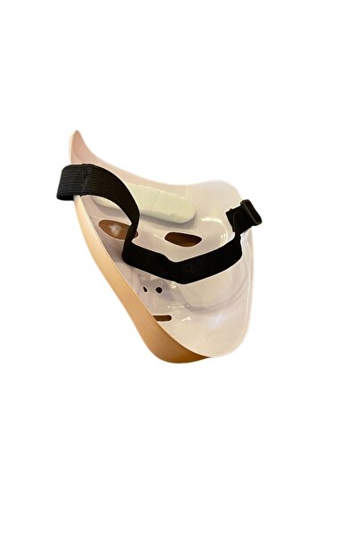 Schulzz Tam Yüz Mat Altın Pvc Cosplay Maske