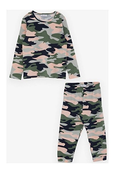 Breeze Комплект пижама за момичета с камуфлажен мотив, смесени цветове, мека ...