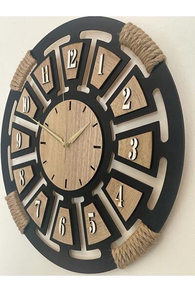 Ümra lazer R Um-ra ليزر أسود هدية خشبية ديكور جدار ساعة حائط صامتة