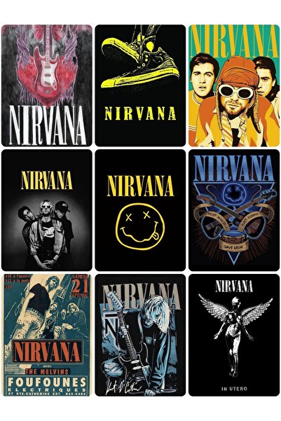 owl bag مجموعة بطاقات صور ميتاليكا - مجموعة نيرفانا بتصميم منقوش صغير مكون من...