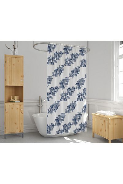 Zethome Κουρτίνα μπάνιου Μονόφυλλο 1x180x200 Κουρτίνα μπάνιου 1619