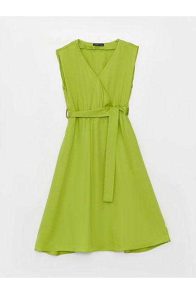 LC Waikiki Gerades Damenkleid mit zweireihigem Kragen
