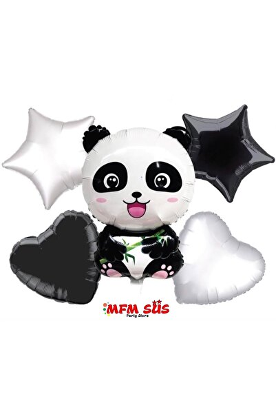 MFM مجموعة بالونات رقائق الباندا للحفلات