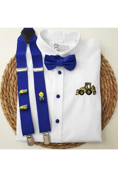 cool partyshop Inşaat Konseptli Askı Papyon Gömlek