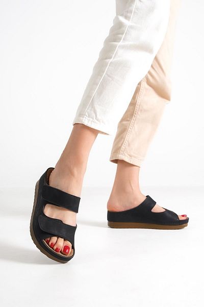 Capone Outfitters Ανατομικές μαλακές άνετες παντόφλες Mother με σφήνα τακούνι
