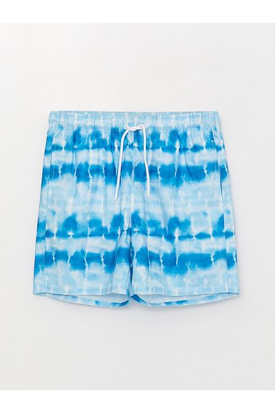LC Waikiki Gemusterte Herren-Badeshorts in kurzer Länge