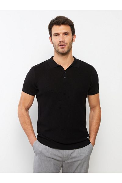 LC Waikiki Herren-Pullover mit Polokragen – kurze Ärmel