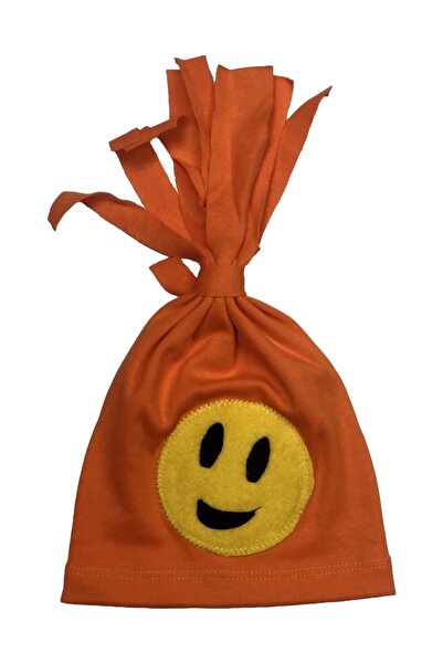 Albimama Gulen Surat Emoje Nakıslı Kukuletalı Bebek Bere (esnek Kumas)