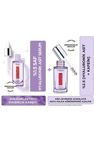 L'Oreal Paris Revitalift Filler %1.5 Saf Hyaluronik Asit Kırışıklık Karşı Yüz...