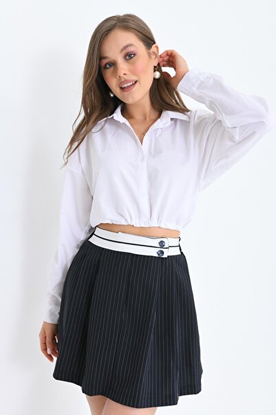 VOLT CLOTHİNG Жіноча спідниця в смужку з еластичною талією