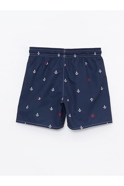 LC Waikiki Gemusterte Jungen-Badeshorts mit elastischem Bund
