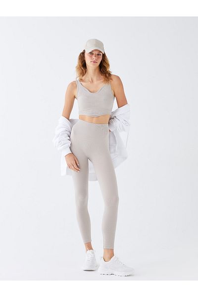 LC Waikiki Women's Plain Leggings - Elastic Waist