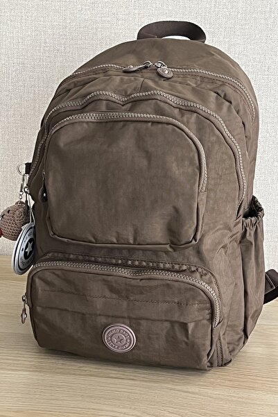 FCSTORE Unisex Σχολική Τσάντα - Dark Mink, Αδιάβροχο Κλίνκερ, Μεσαίο Μέγεθος, Τσάντα Laptop Ταξιδίου